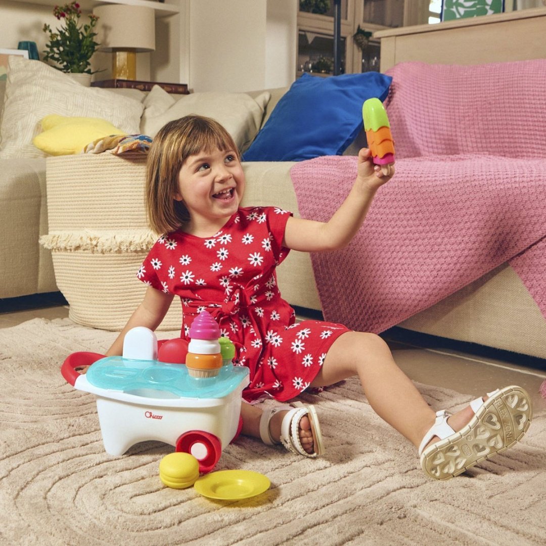 Игровой центр Chicco Игрушка-конструктор “Тележка с мороженым” купить,NaN