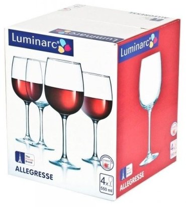 Luminarc набор бокалов АЛЛЕГРЕСС 550 мл, стекло купить,0