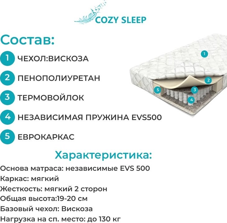 Cozy Sleep Софт 180х200 купить,86500