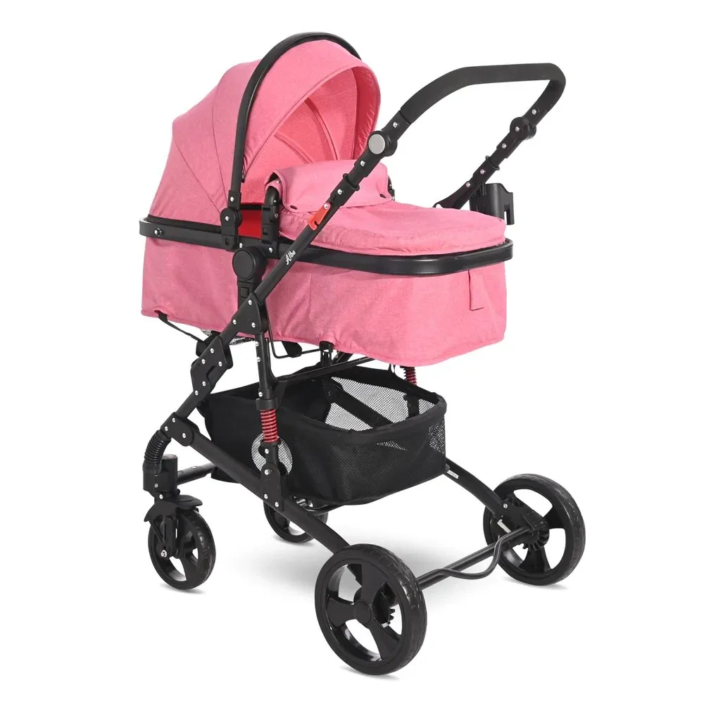 Коляска трансформер Lorelli Alba Classic 2189 pink купить,NaN