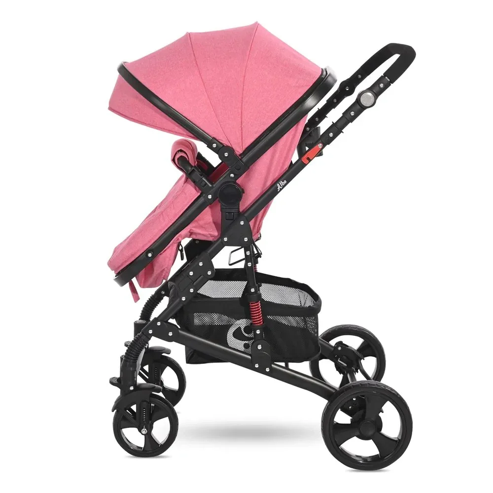 Коляска трансформер Lorelli Alba Classic 2189 pink купить,NaN
