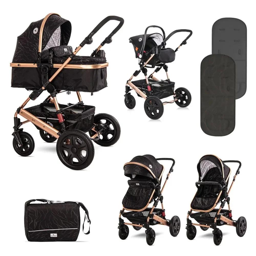 Коляска трансформер Lorelli Alba Premium Set 2186 lux black  купить,NaN