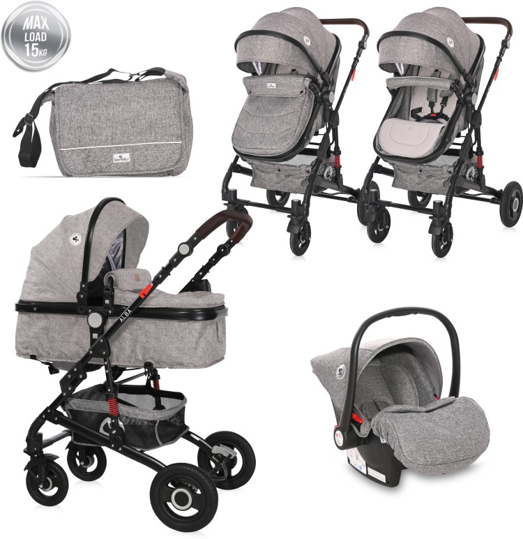 Коляска трансформер Lorelli Alba Premium Set 2184 grey  купить,NaN