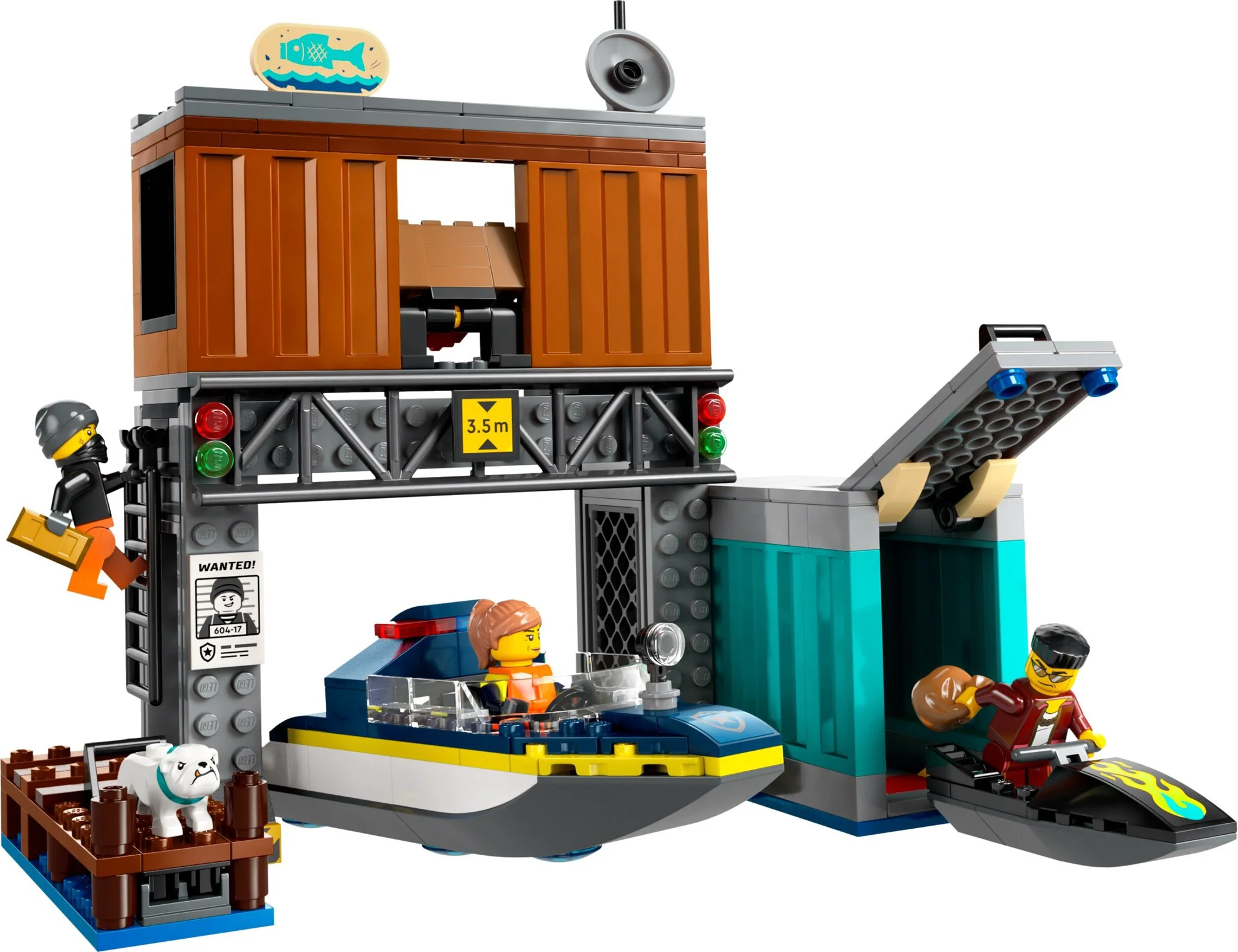 Конструктор Lego City Полицейский катер и убежище преступников 60417 купить,NaN