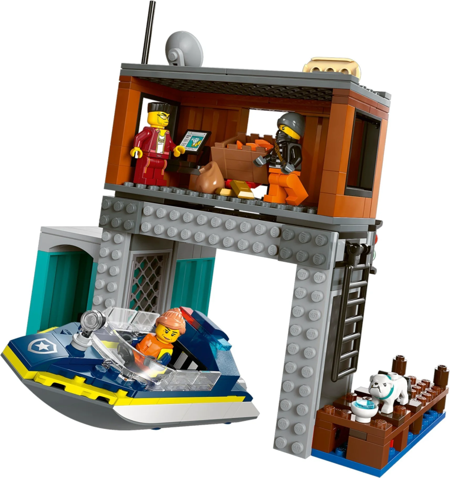 Конструктор Lego City Полицейский катер и убежище преступников 60417 купить,NaN