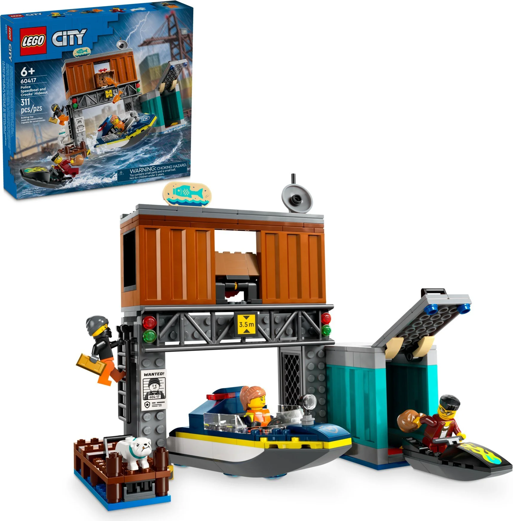 Конструктор Lego City Полицейский катер и убежище преступников 60417 купить,NaN