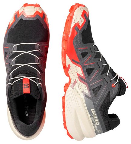 Кроссовки Salomon Speedcross 6 красный, черный, молочный купить,89900