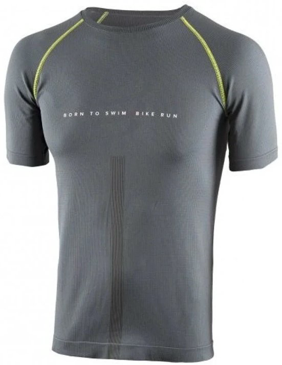 Футболка мужская Compressport  Born To SwimBikeRun AM00037L серая S купить,NaN