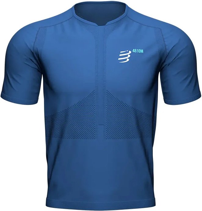 Футболка мужская Compressport Trail Half Mont Blanc 2021 AM00142L синяя S купить,NaN