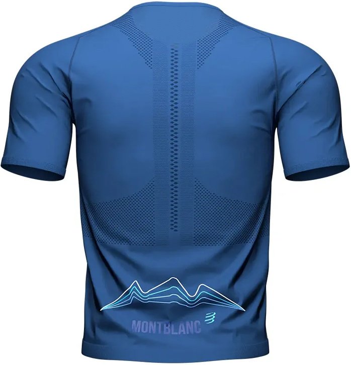 Футболка мужская Compressport Trail Half Mont Blanc 2021 AM00142L синяя S купить,NaN