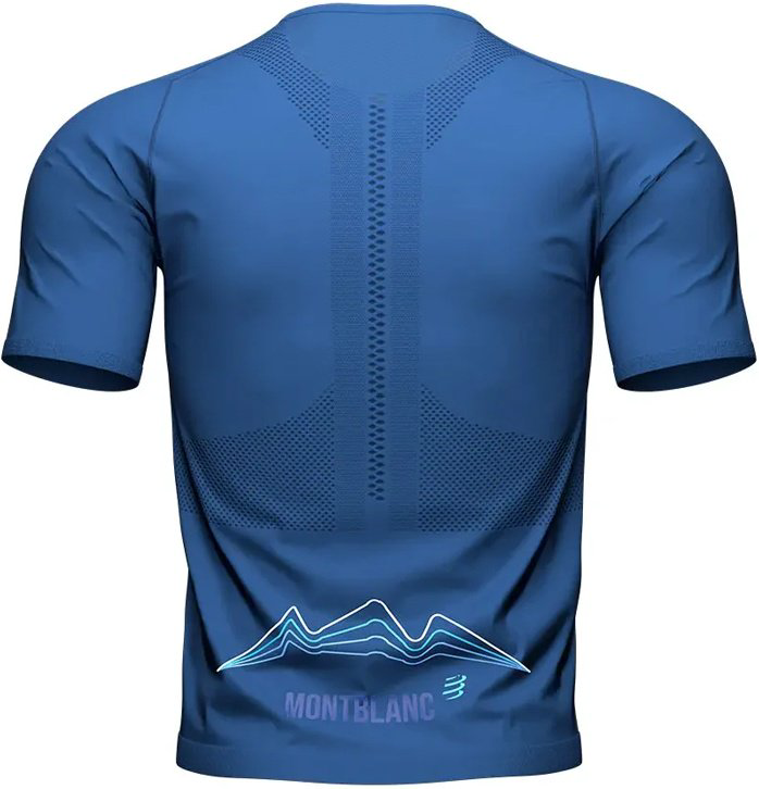 Футболка мужская Compressport Trail Half Mont Blanc 2021 AM00142L синяя S купить,NaN