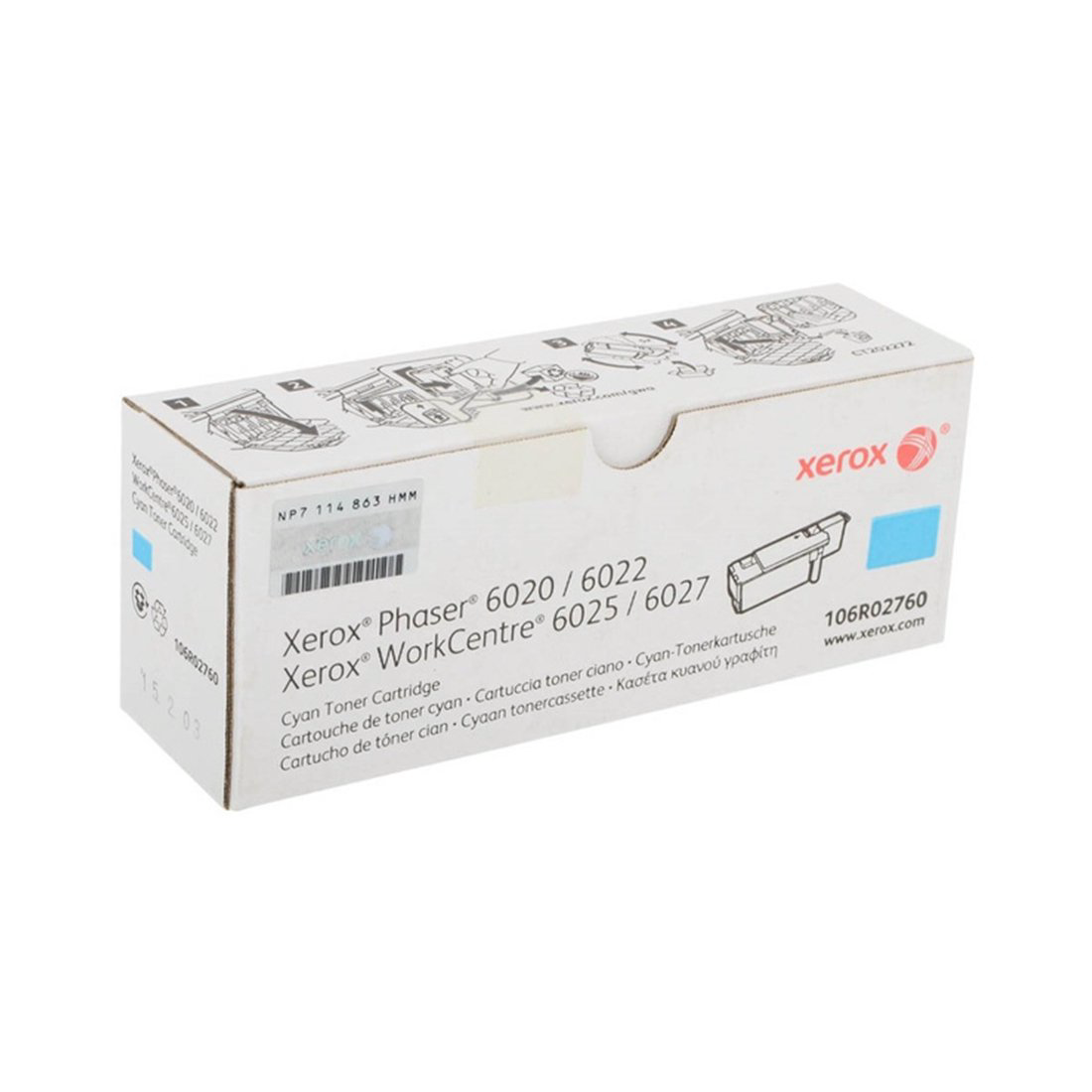 Тонер-картридж Xerox 106R02760 голубой