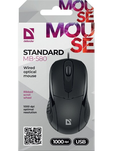 Мышь Defender Standard MB-580 Black - ForteMarket Мышь Defender Standard MB-580 Black купить,0