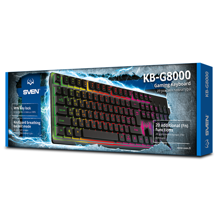 Клавиатура Sven KB-G8000 черная купить,0