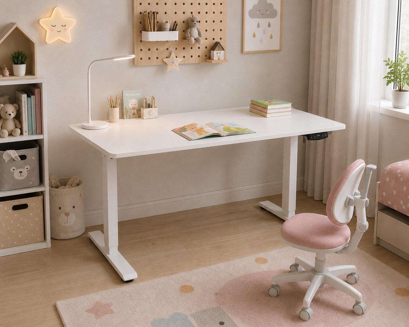 Стол компьютерный Eco Estelar West, 140х70x117 см, белый
