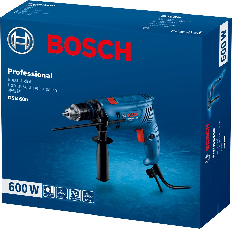 Ударная дрель Bosch Professional GSB 600, 06011A0320 купить,24500