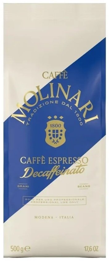 Кофе Caffe Molinari Decaffeinato зерновой 500 г
