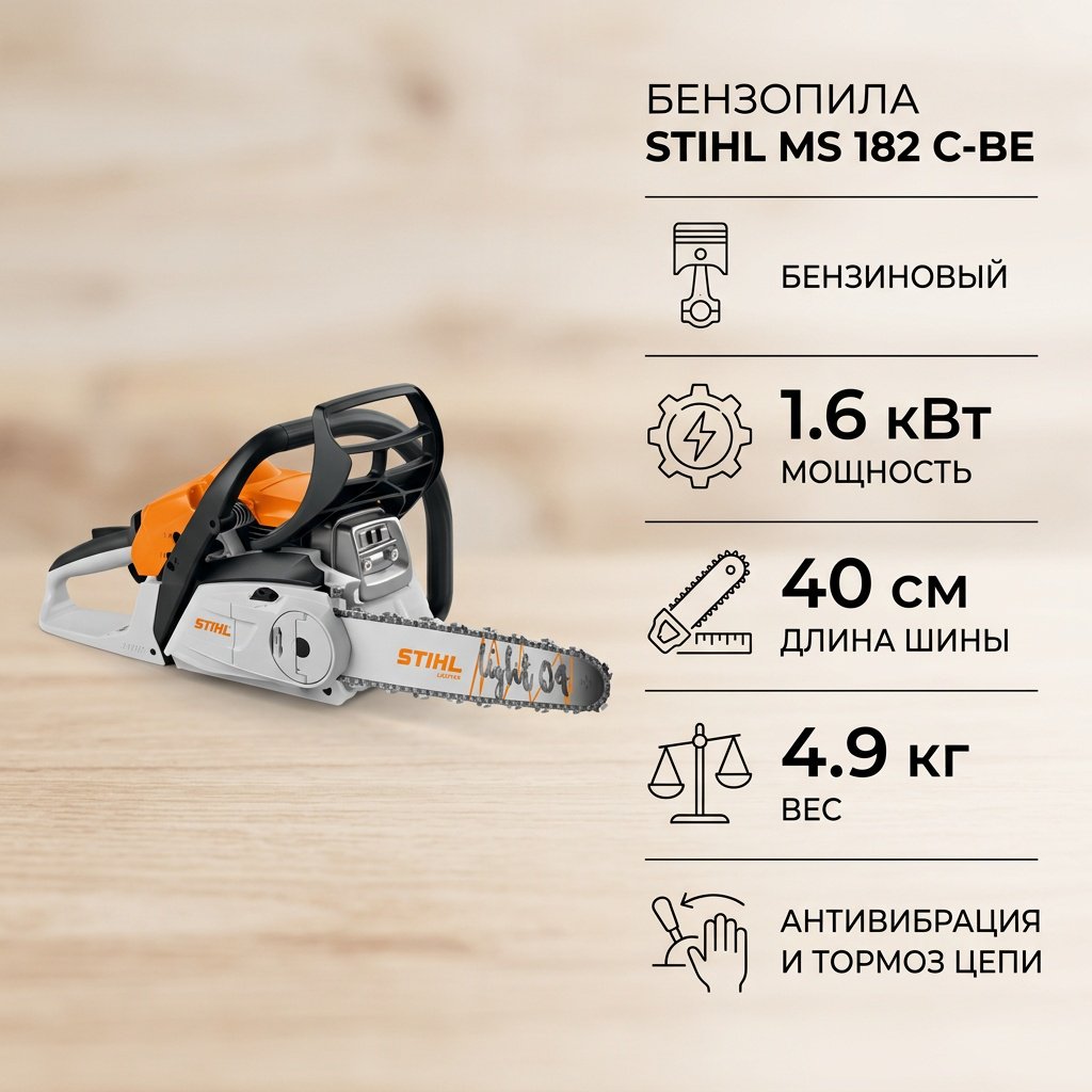 Бензопила STIHL MS 182 C-BE купить,149200