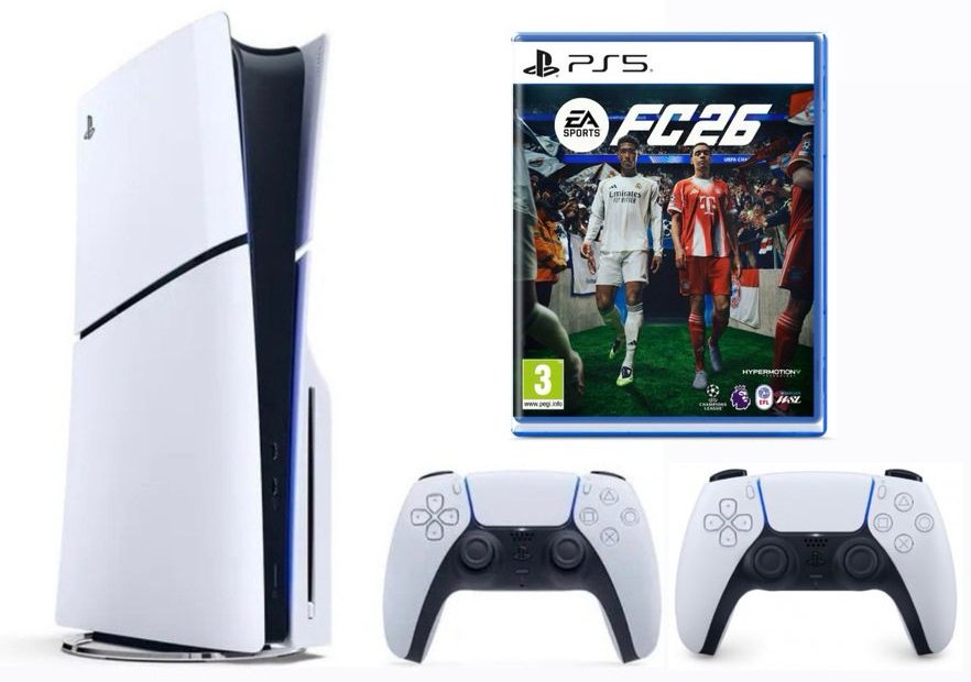 Игровая приставка Sony PlayStation 5 Slim+ Dualsense+ FC 26 белый