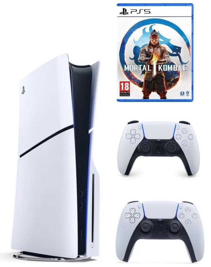 Игровая приставка Sony PlayStation 5 Slim + геймпад + Mortal Kombat 1