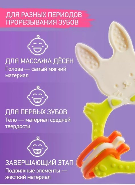 Прорезыватель ROXY-KIDS RBT-001GNSC, 1 шт, зеленый