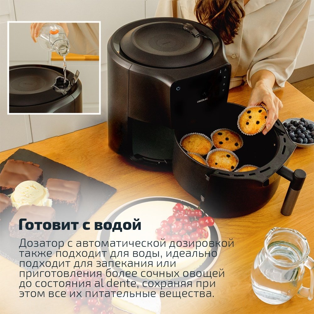 Аэрогриль Cecotec Cecofry Rain M 5.5 л черный купить,59990