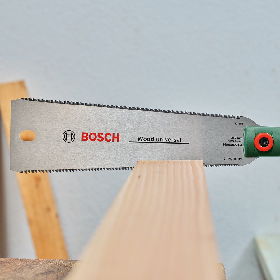 Bosch пила в японском стиле Ryoba: двусторонняя пила для универсального резания с меньшими усилиями, 1600A02ZB5