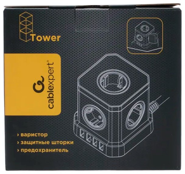 Сетевой фильтр Cablexpert TWR-5-U4-B-2, 2 м купить,12490