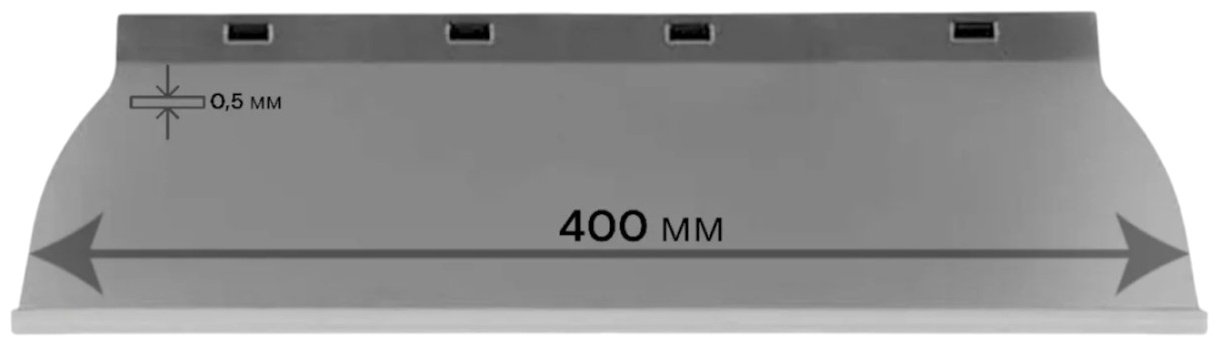 Шпатель малярный BIHUI 400 мм, нержавеющая сталь арт. PTKB40-SB