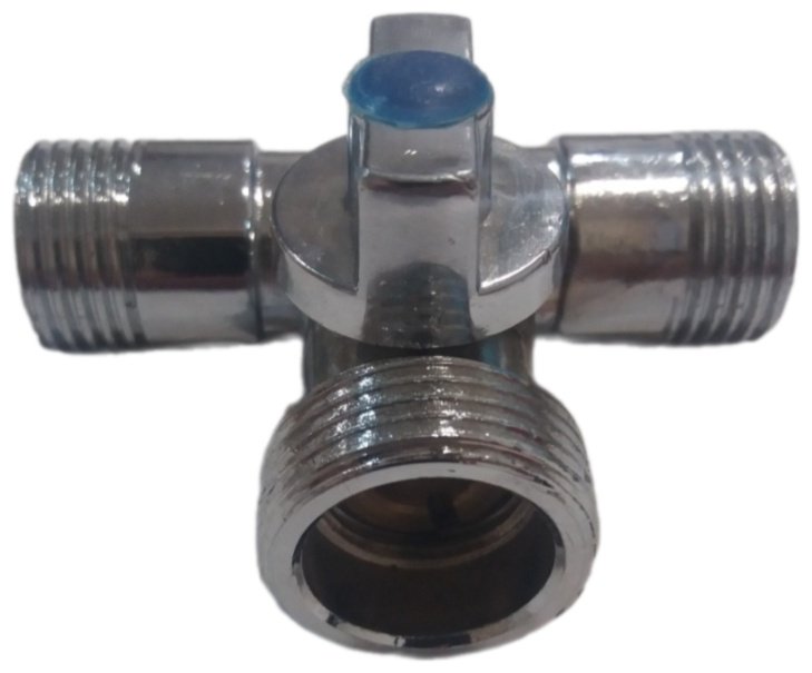 Кран проходной СТМ 1/2"х3/4"1/2" наружная резба купить,800