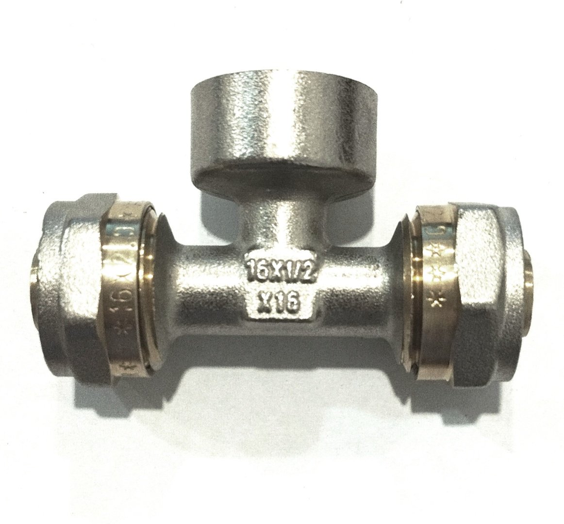 WaterPro тройник 16 мм, латунь купить,1200