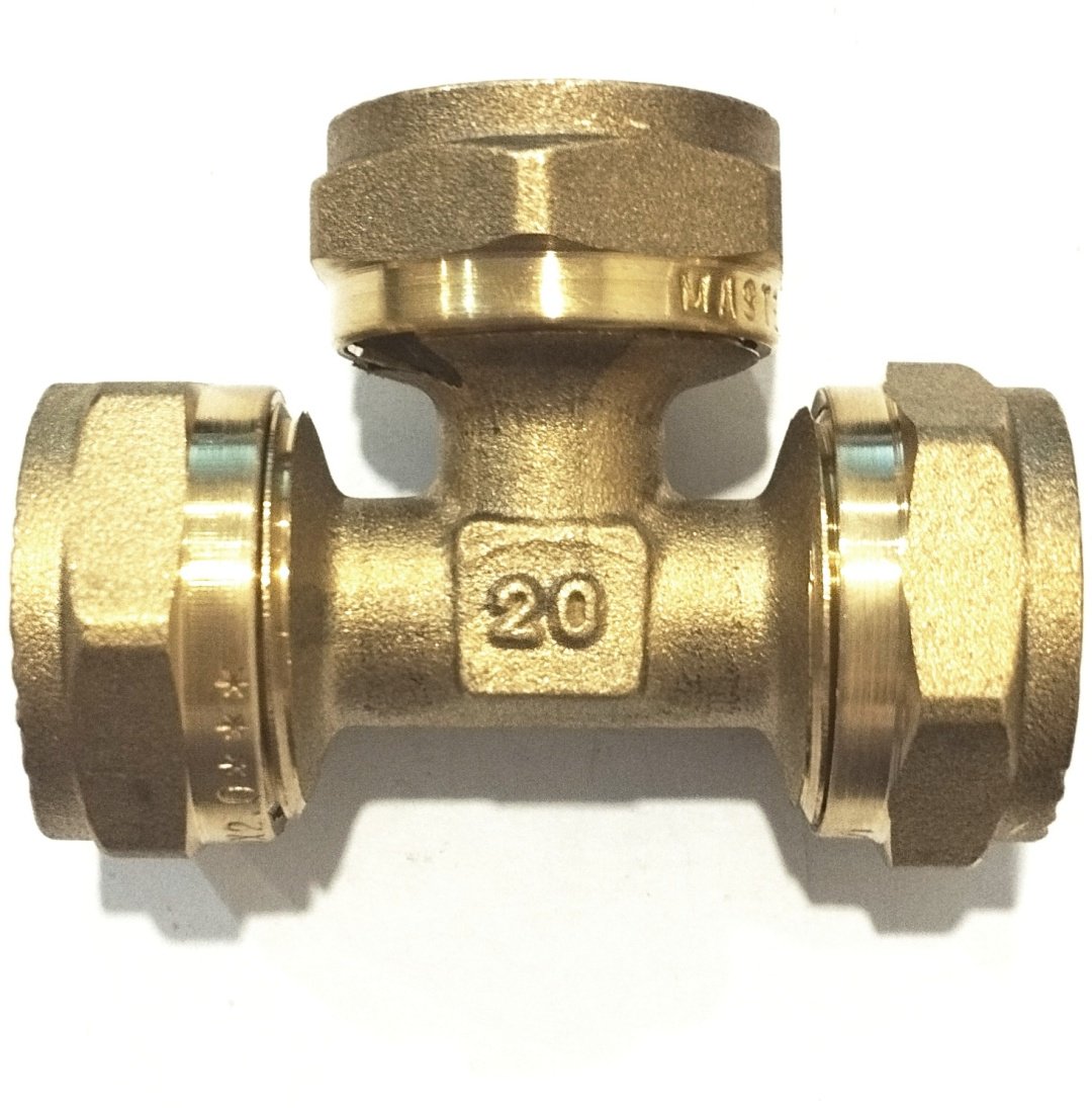 WaterPro тройник 20 мм, латунь купить,2000