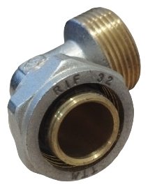 Угольник 90 32 мм 1 1/4, латунь никелированная, 1 шт купить,4000