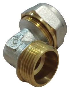 Угольник 90 26 мм 3/4, латунь никелированная, 1 шт купить,2000