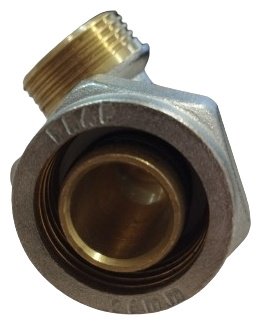 Угольник 90 26 мм 3/4, латунь никелированная, 1 шт купить,2000