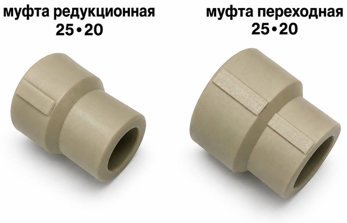 Муфта 25х20 редукционная полипропиленовая купить,40