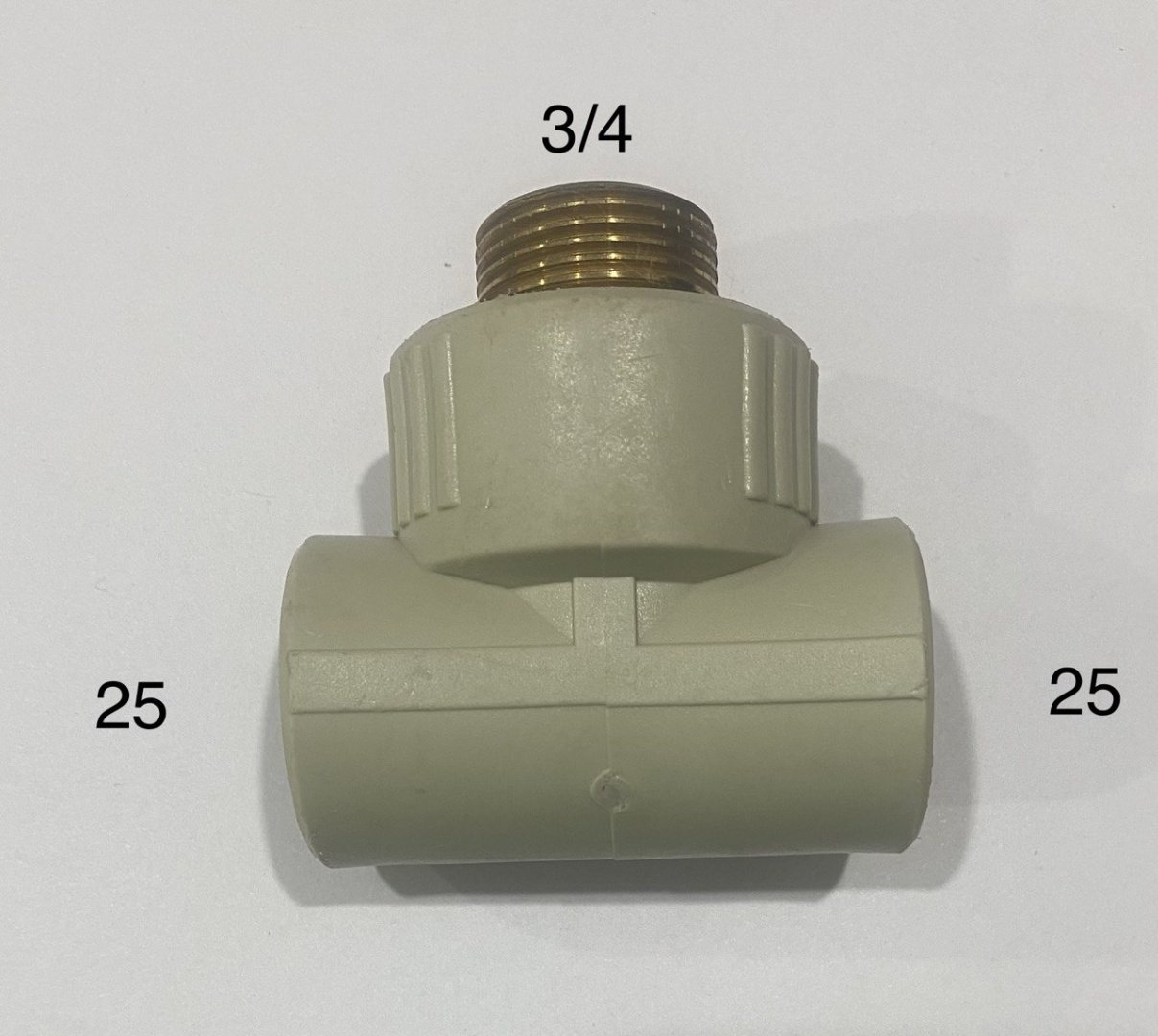 Тройник 25 х 3/4нр х 25 полипропилен купить,250