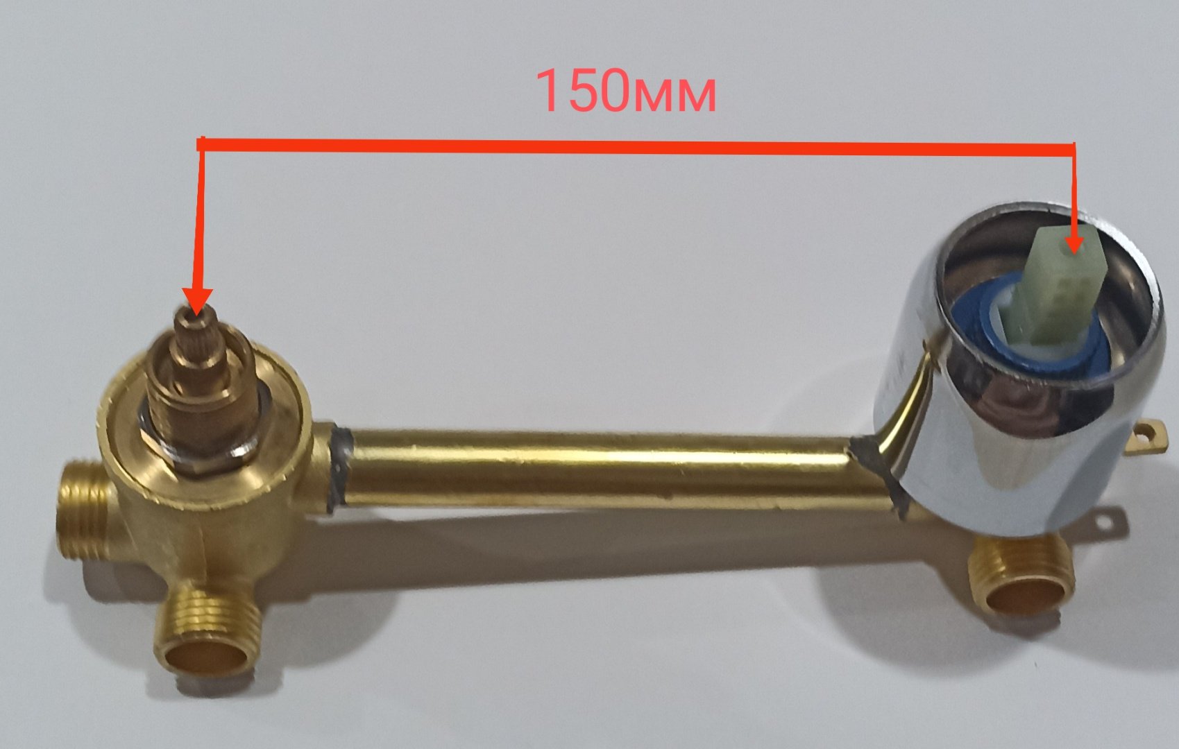 Смеситель для душа AN&TMGroup 150/3гайки, латунь, цвет хром купить,15000