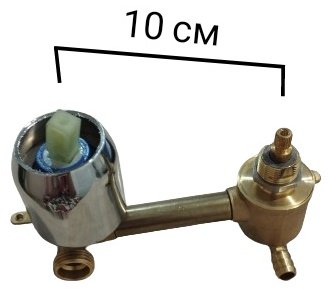 Смеситель для душа 100х2 вых, латунь, цвет хром купить,18450