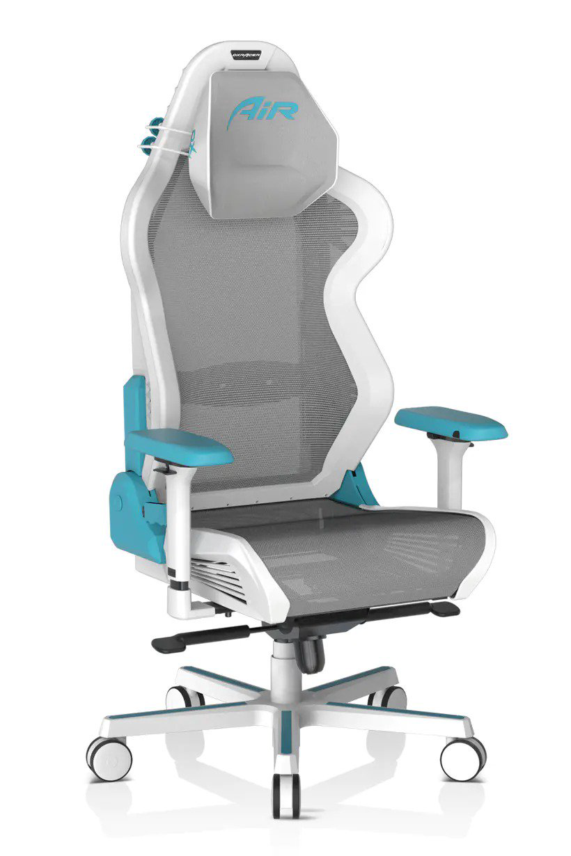 Игровое кресло DXRacer AIR D7200/WQ.G AIR-R1S-WQ. G-B3 бело-голубое купить,NaN