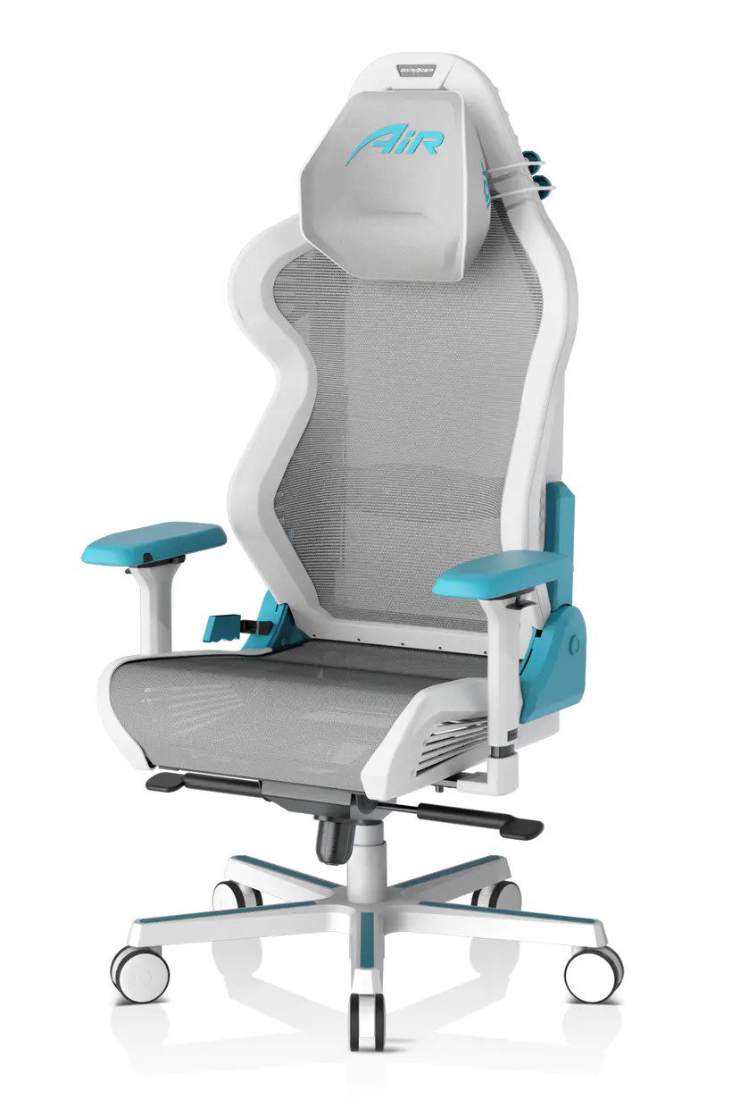 Игровое кресло DXRacer AIR D7200/WQ.G AIR-R1S-WQ. G-B3 бело-голубое купить,NaN
