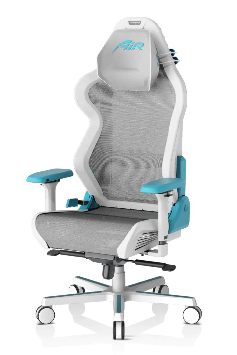 Игровое кресло DXRacer AIR D7200/WQ.G AIR-R1S-WQ. G-B3 бело-голубое купить,NaN