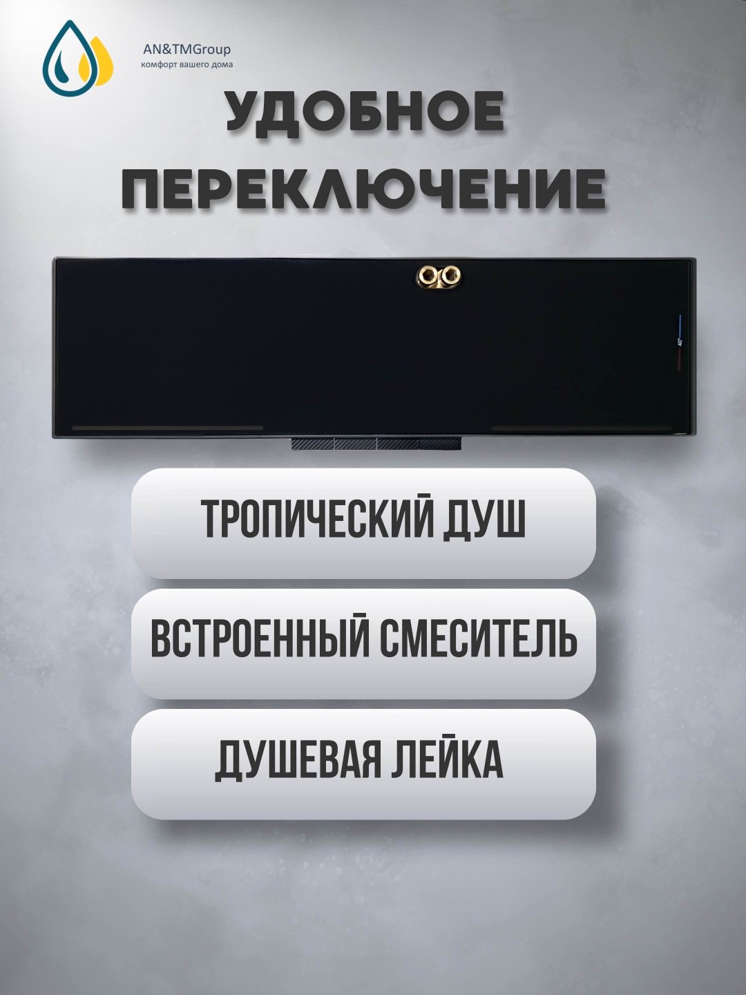 Смеситель с комплектующими GR050/4F, латунь, цвет черный - ForteMarket Смеситель с комплектующими GR050/4F, латунь, цвет черный купить,150000
