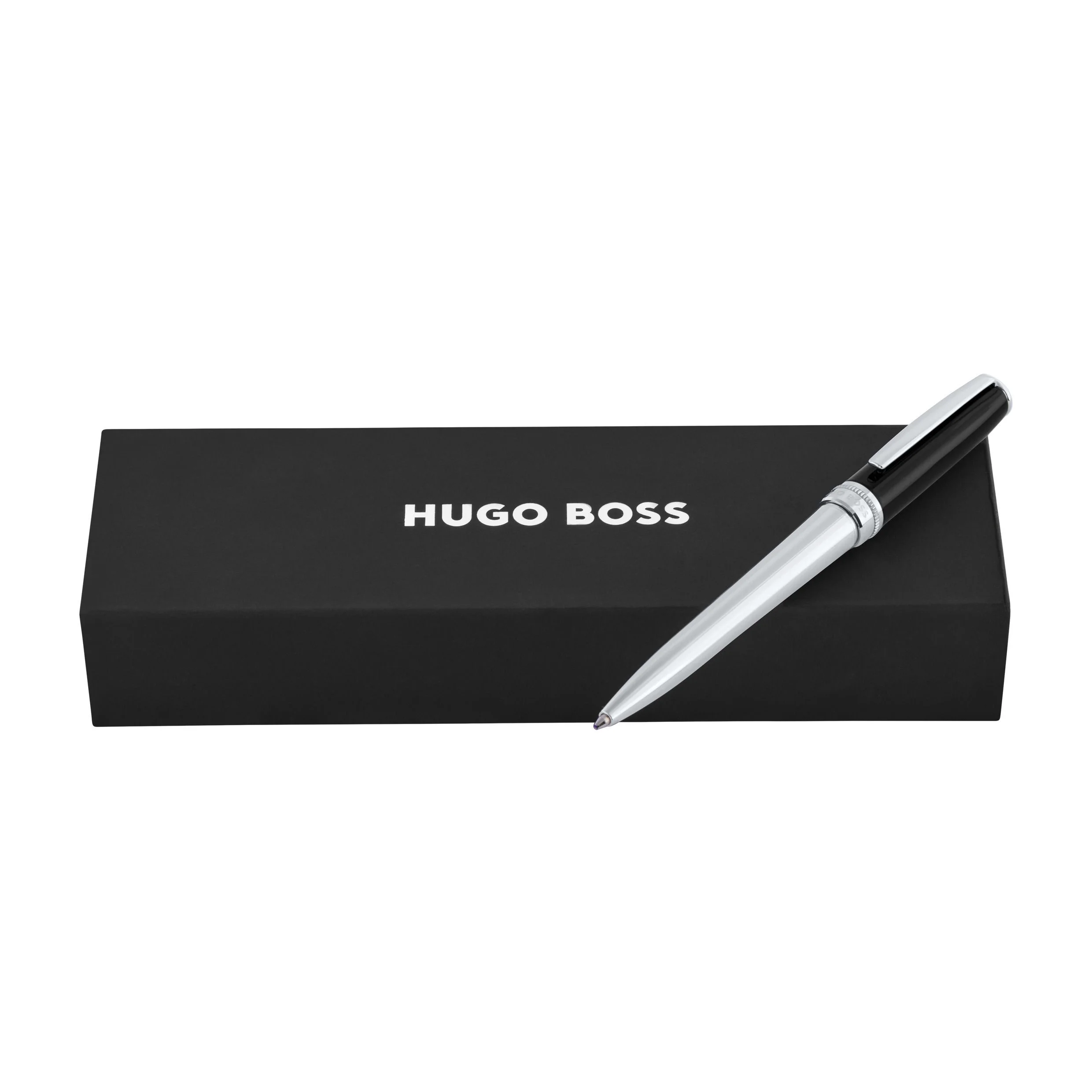 Ручка шариковая Hugo Boss Essential Classic Black & Chrome HSN6874A купить,76000