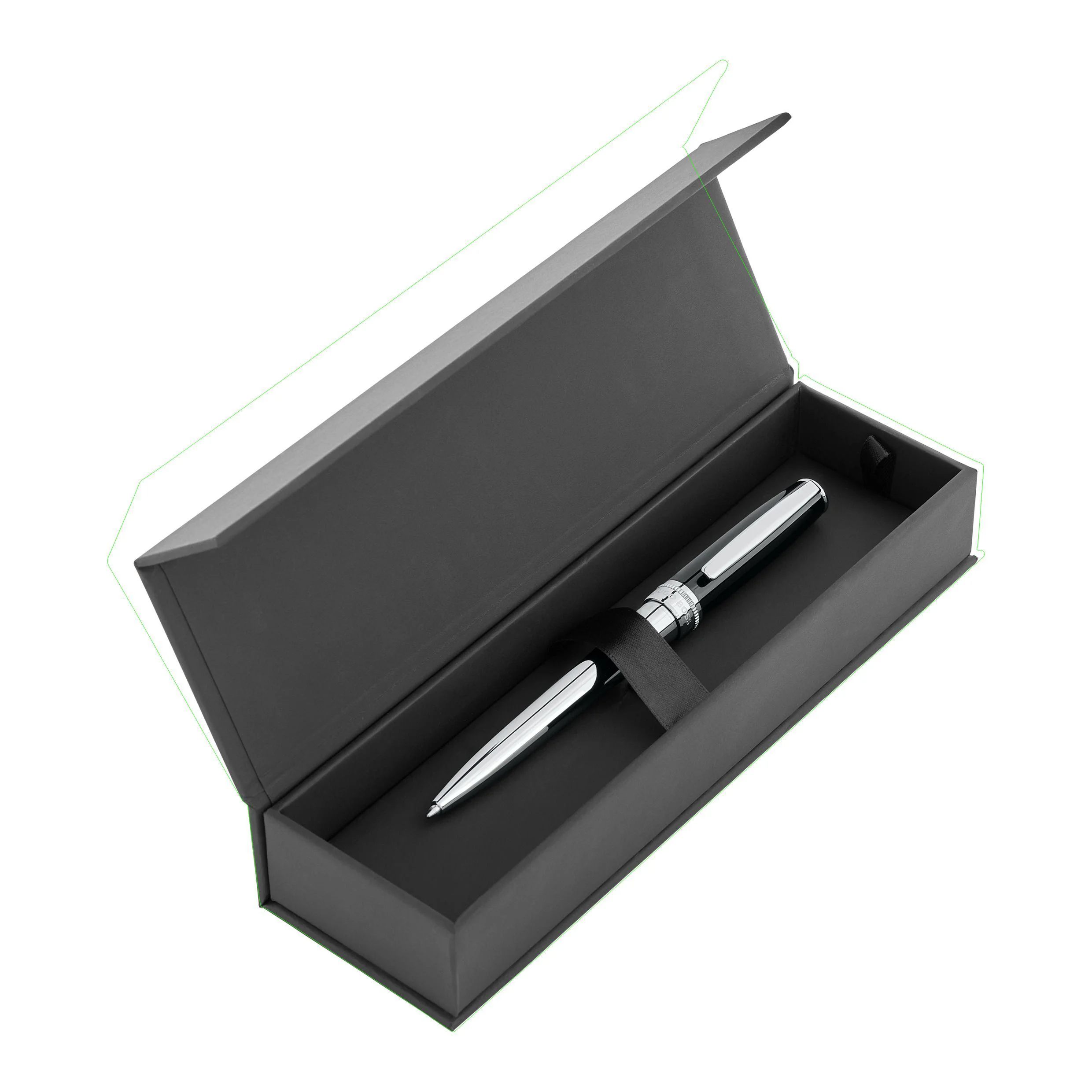 Ручка шариковая Hugo Boss Essential Classic Black & Chrome HSN6874A купить,76000