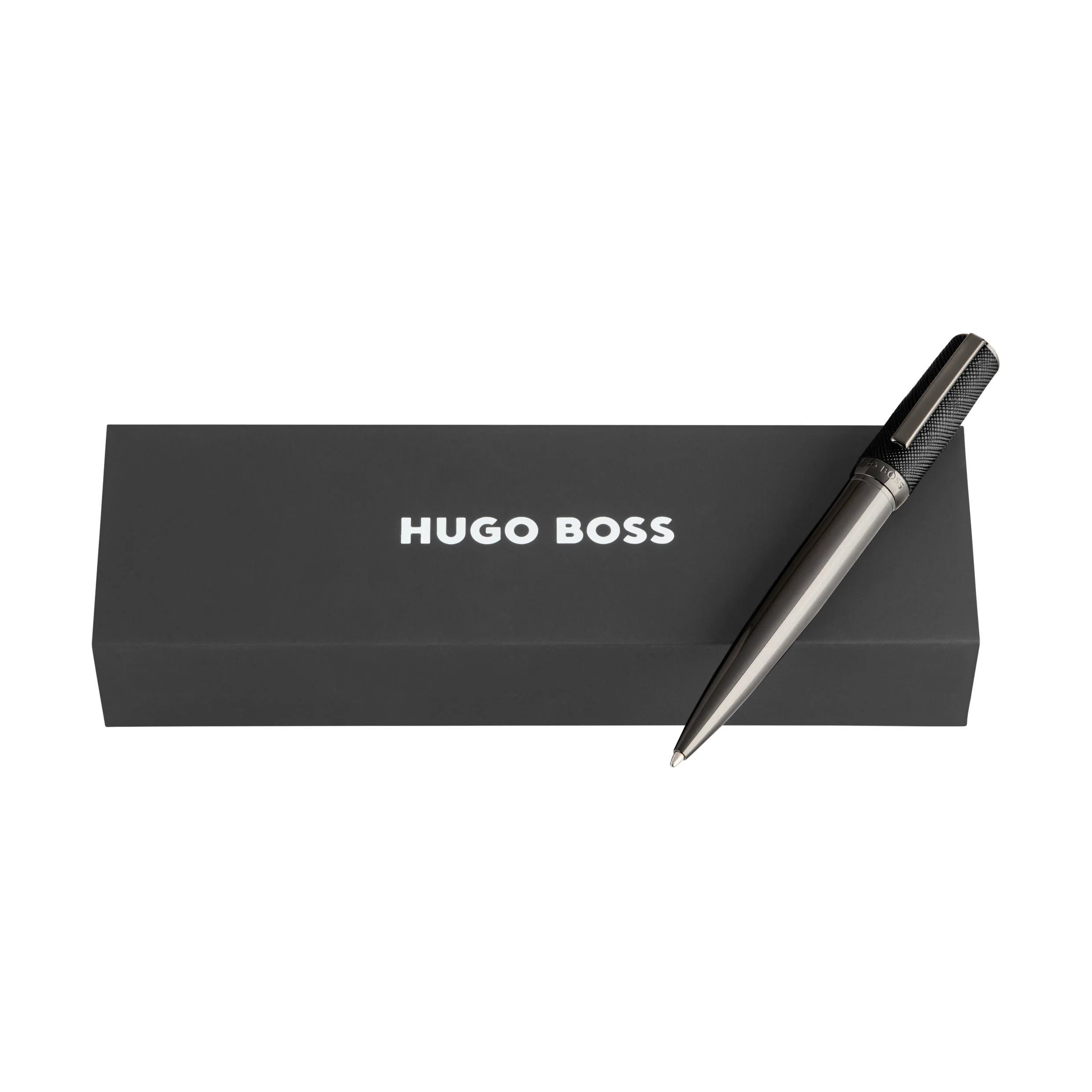 Ручка шариковая Hugo Boss Double B Saffiano Black HSU5264A купить,69000