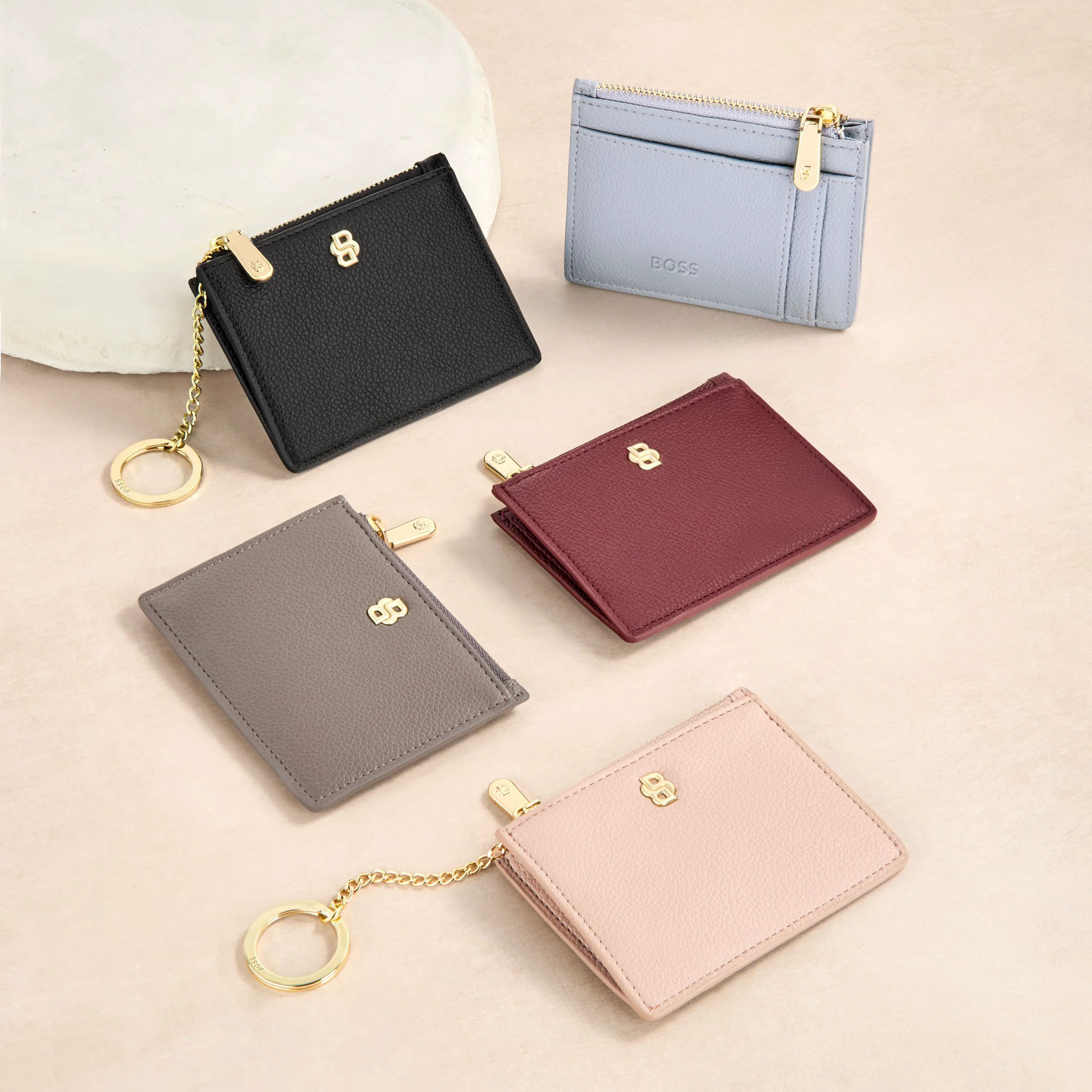 Картхолдер Hugo Boss Signature Lady HEK616Z серо-бежевый купить,49000