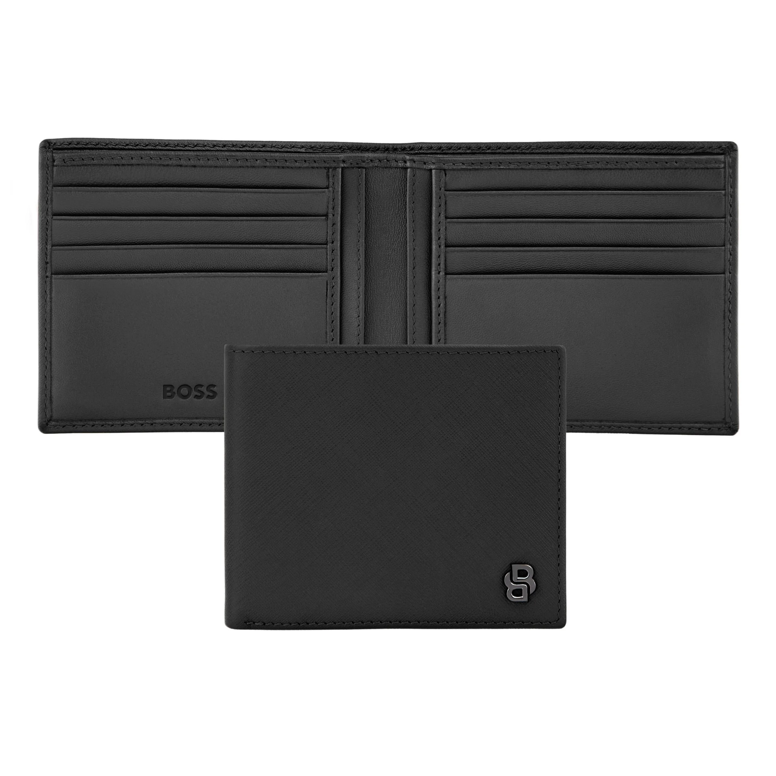 Портмоне Hugo Boss Double B Saffiano HLW526A черное купить,76000