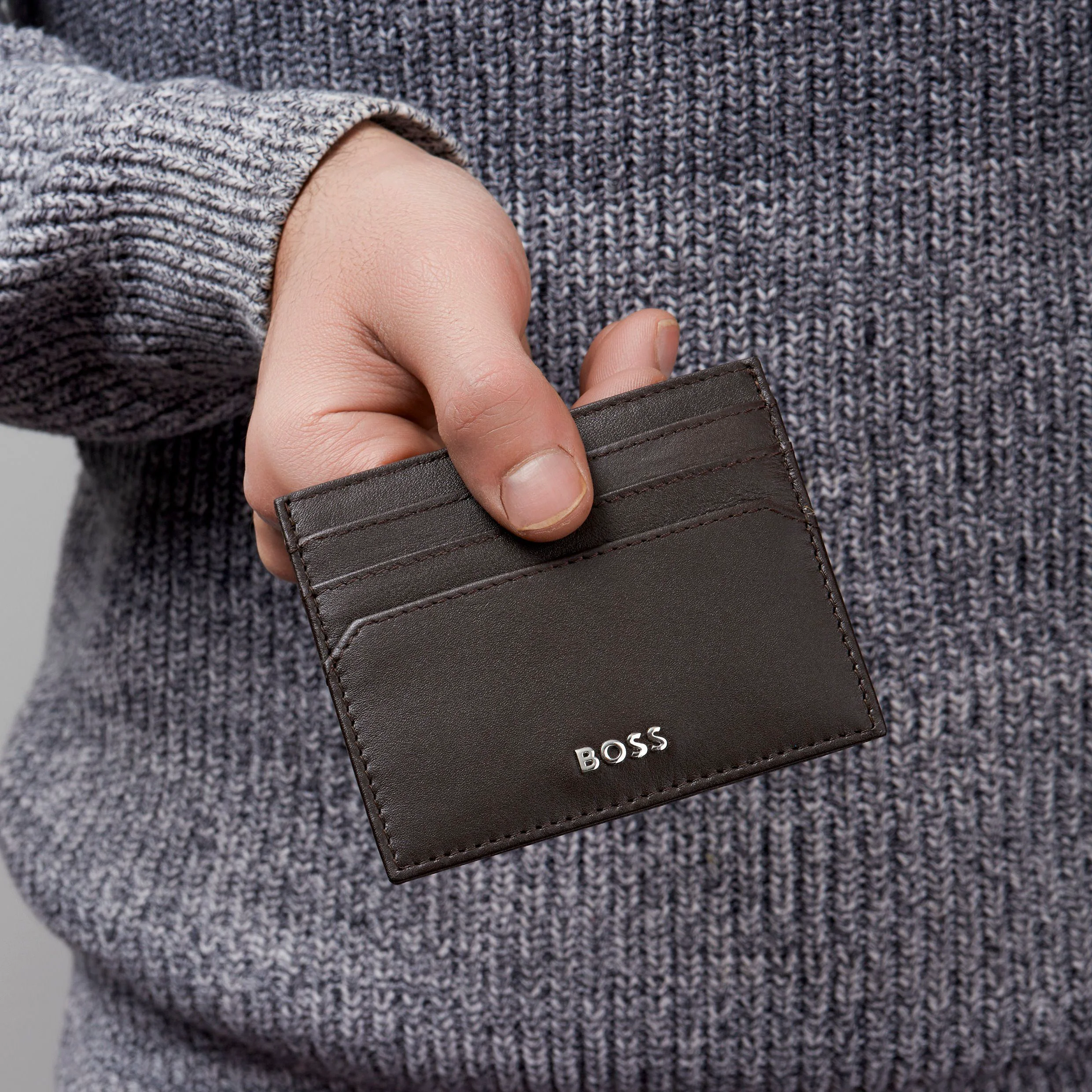 Картхолдер Hugo Boss Classic Smooth HLC403Y Brown купить,48000