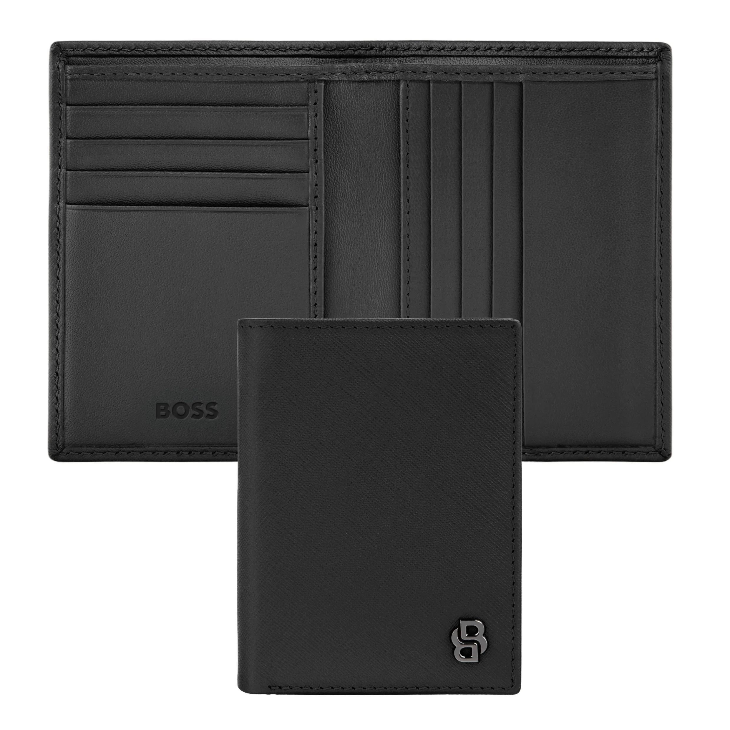 Картхолдер Hugo Boss Double B Saffiano HLE526A черный купить,59000